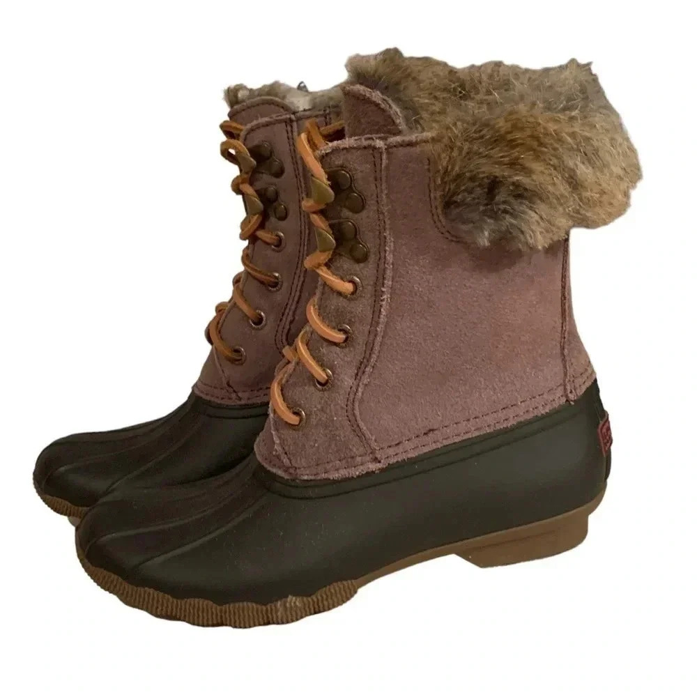 Sperry Topsider Faux Fur Duck Rainboots - Picture 4 of 9